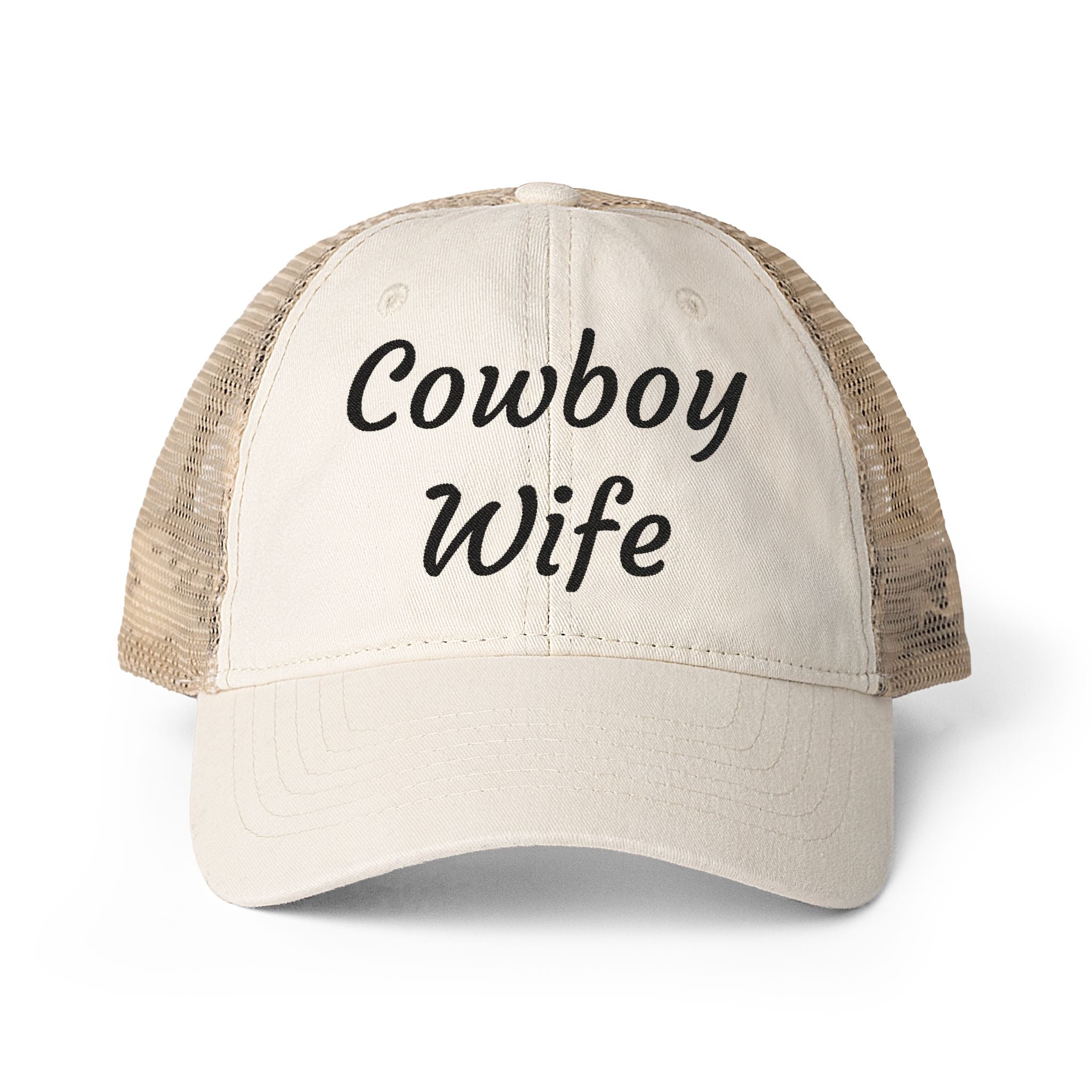 Cowboy Wife| embroidery Women's Washed Mesh-Back Cap