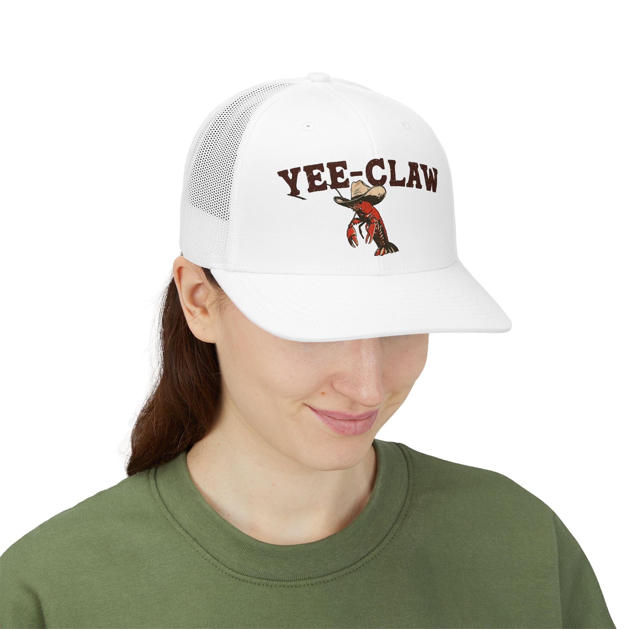 Yee-Claw Trucker Hat — Western Crawfish Snapback Cap