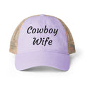 Cowboy Wife| embroidery Women's Washed Mesh-Back Cap