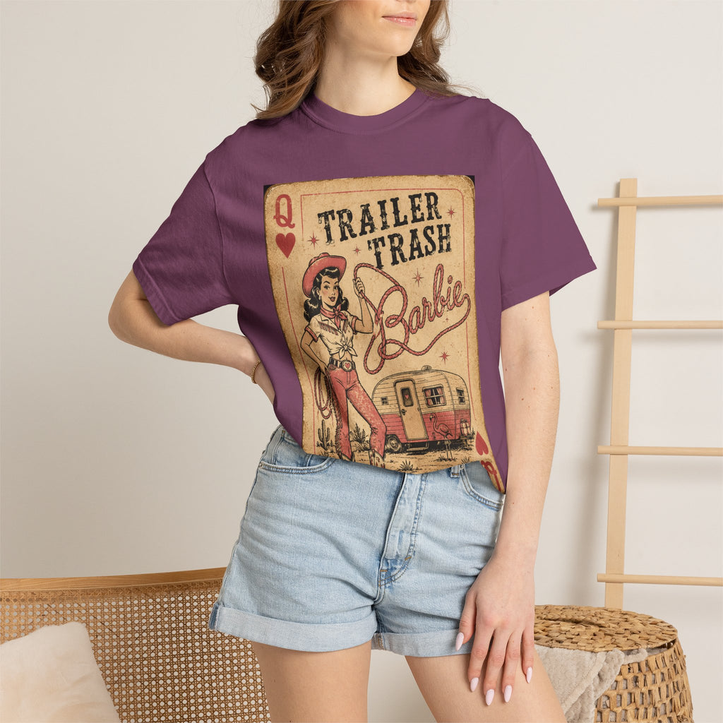 Trailer Trash Barbie T-Shirt – Vintage Cowgirl Camper Graphic Tee