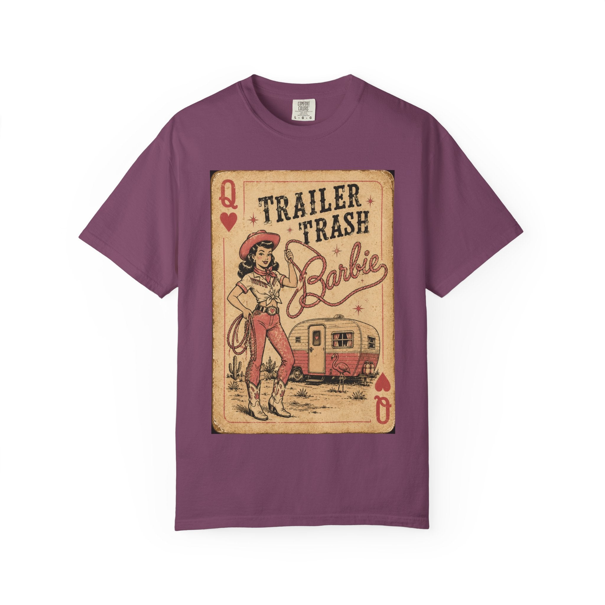 Trailer Trash Barbie T-Shirt – Vintage Cowgirl Camper Graphic Tee