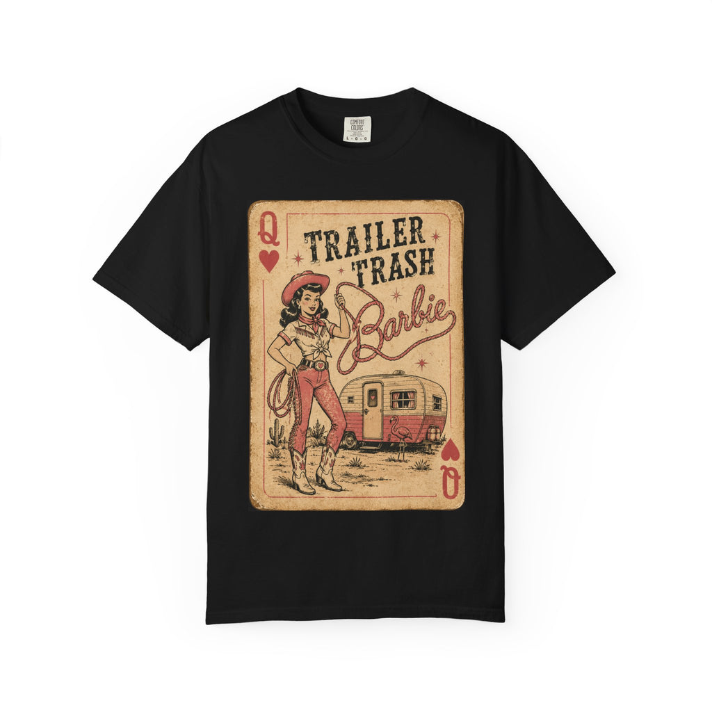 Trailer Trash Barbie T-Shirt – Vintage Cowgirl Camper Graphic Tee