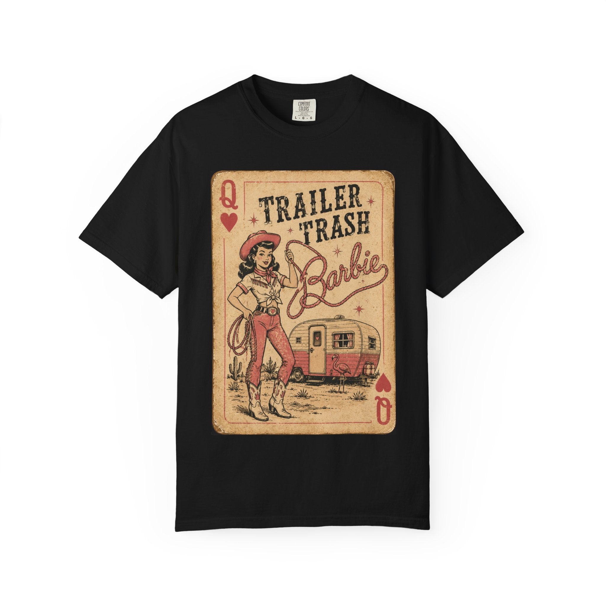 Trailer Trash Barbie T-Shirt – Vintage Cowgirl Camper Graphic Tee
