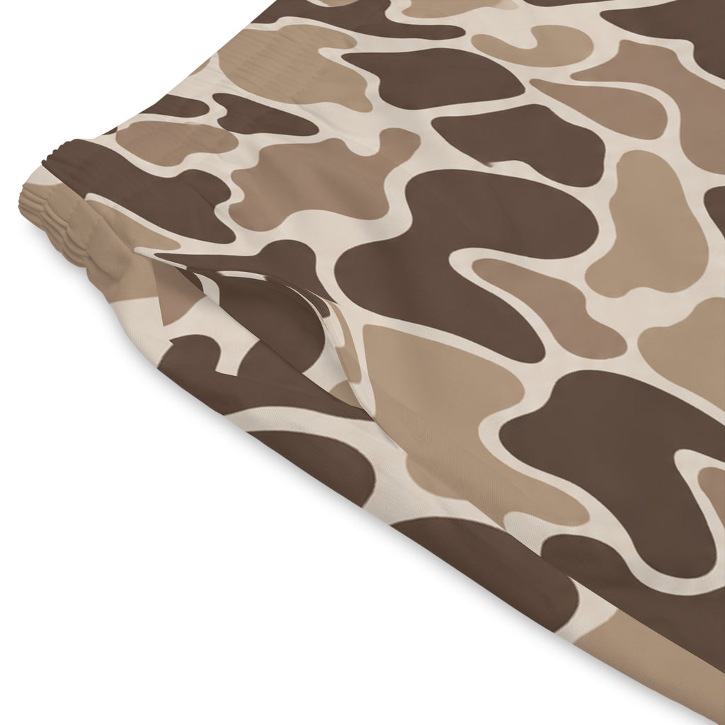 Desert Camo Beach Shorts — Men's Elastic Swim Trunks