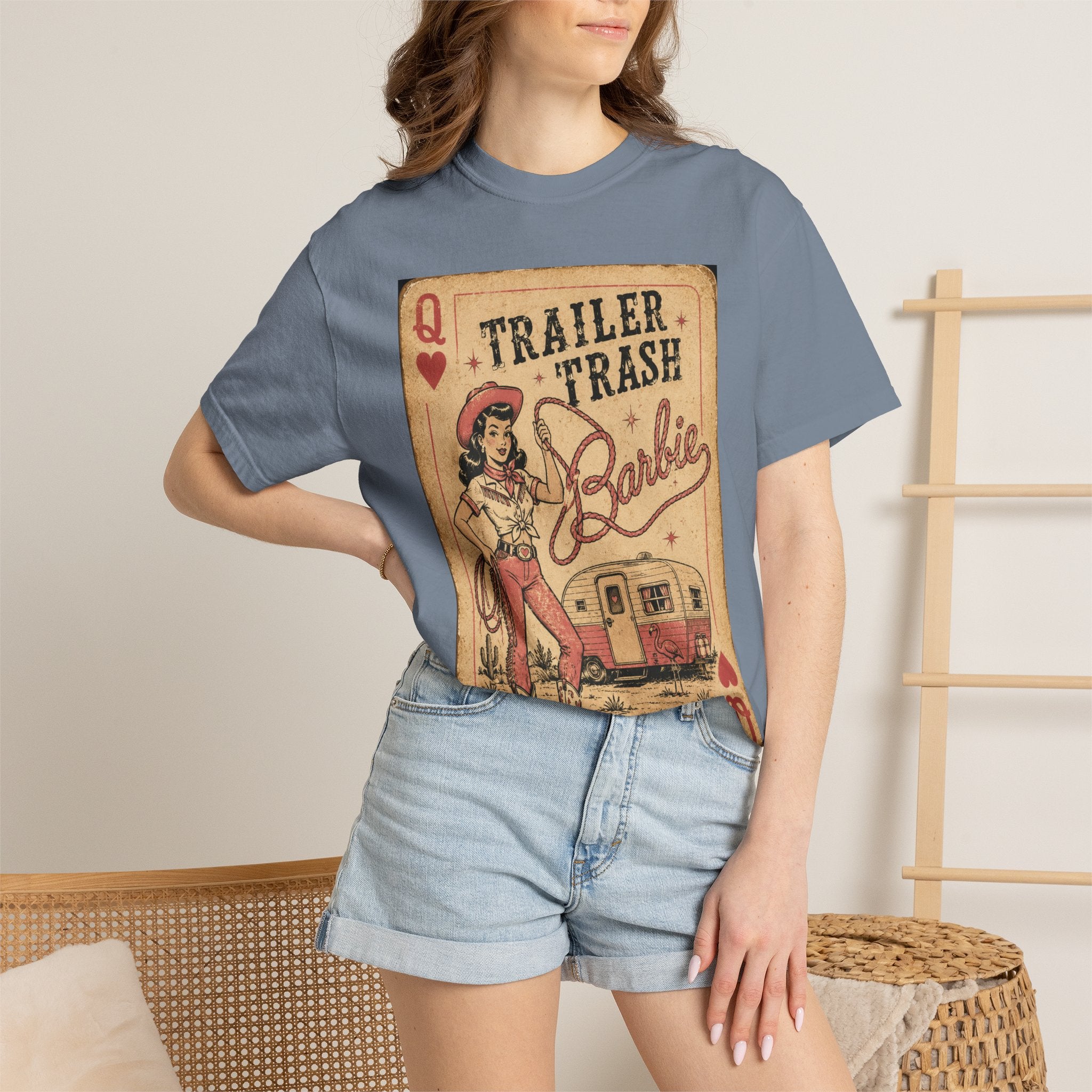 Trailer Trash Barbie T-Shirt – Vintage Cowgirl Camper Graphic Tee