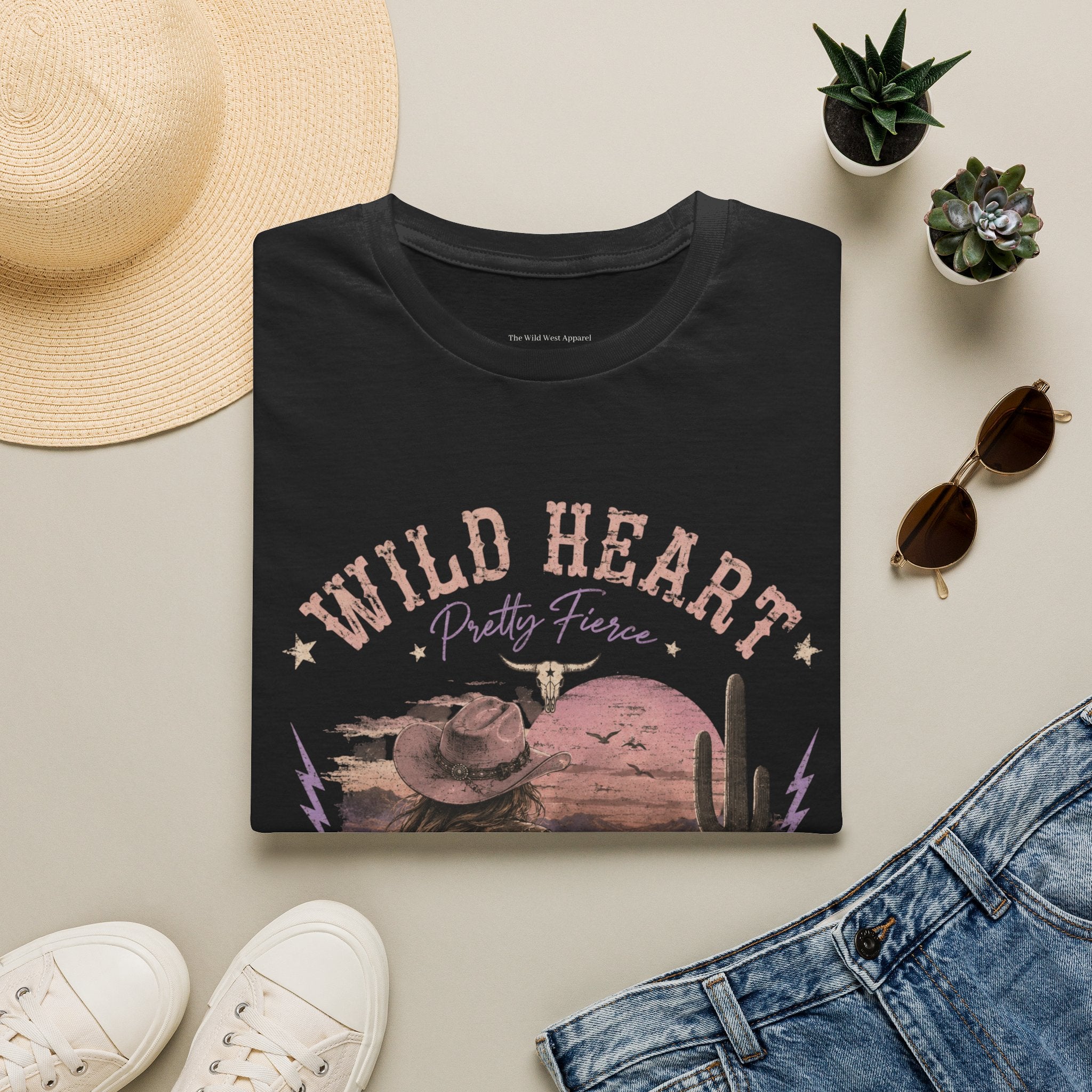 Wild Heart Desert Soul T‑Shirt — Pretty Fierce Cowgirl Vintage Tee