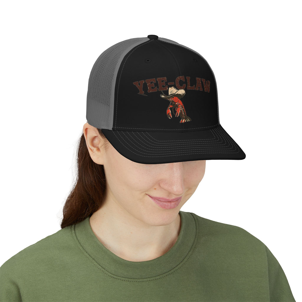 Yee-Claw Trucker Hat — Western Crawfish Snapback Cap