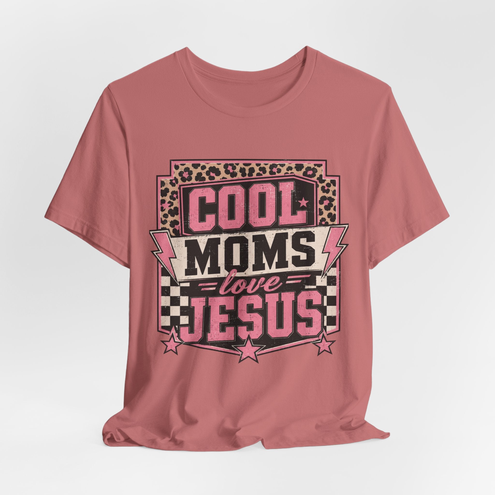 Cool Moms Love Jesus Jersey Short Sleeve Tee