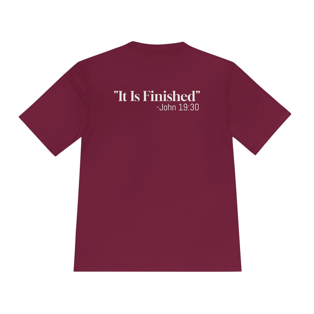 Christian Cross Tee — 'It Is Finished' John 19:30 Graphic Shirt