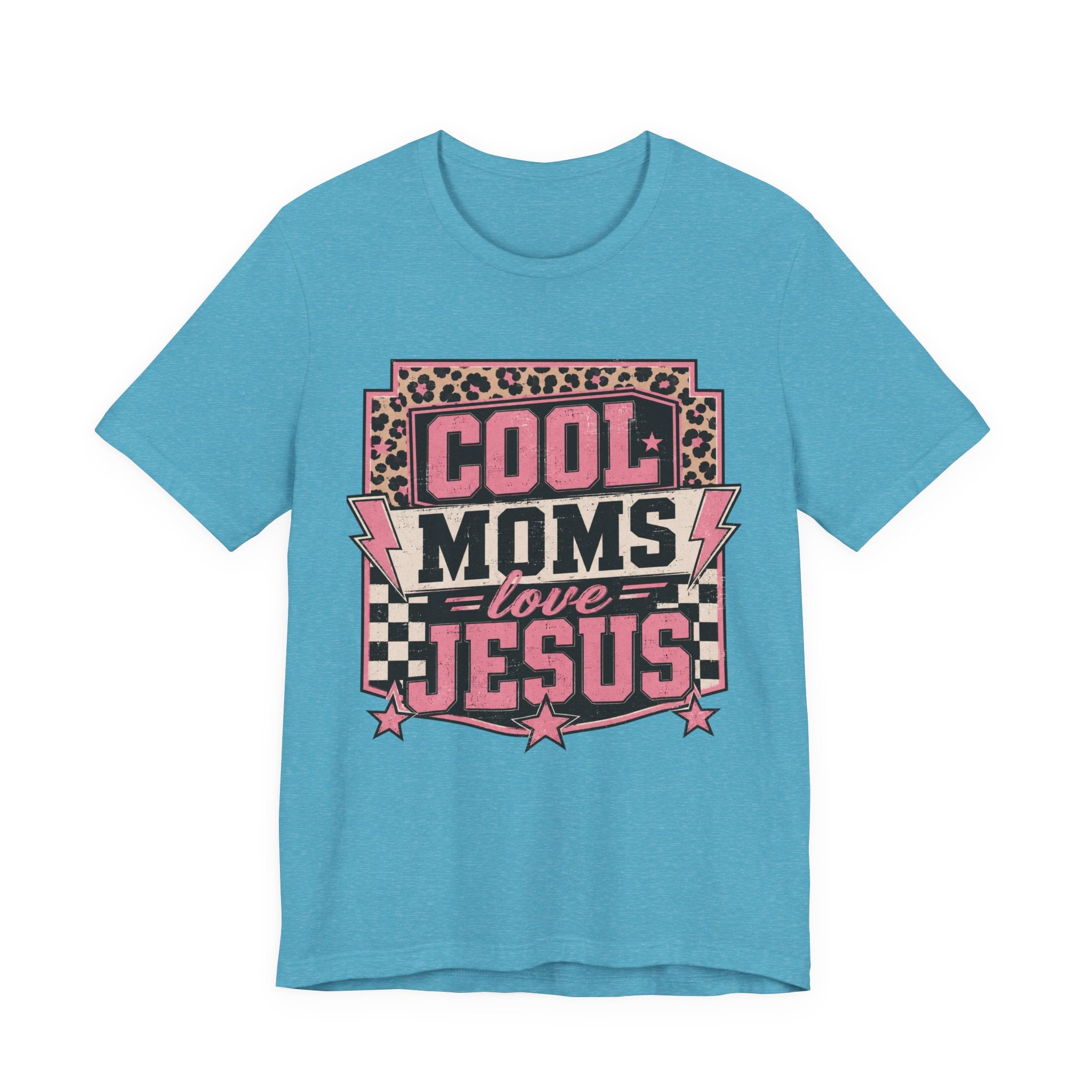 Cool Moms Love Jesus Jersey Short Sleeve Tee