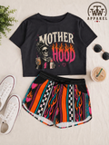 Motherhood Skull Crop Top — Rocker Mom Festival Tee