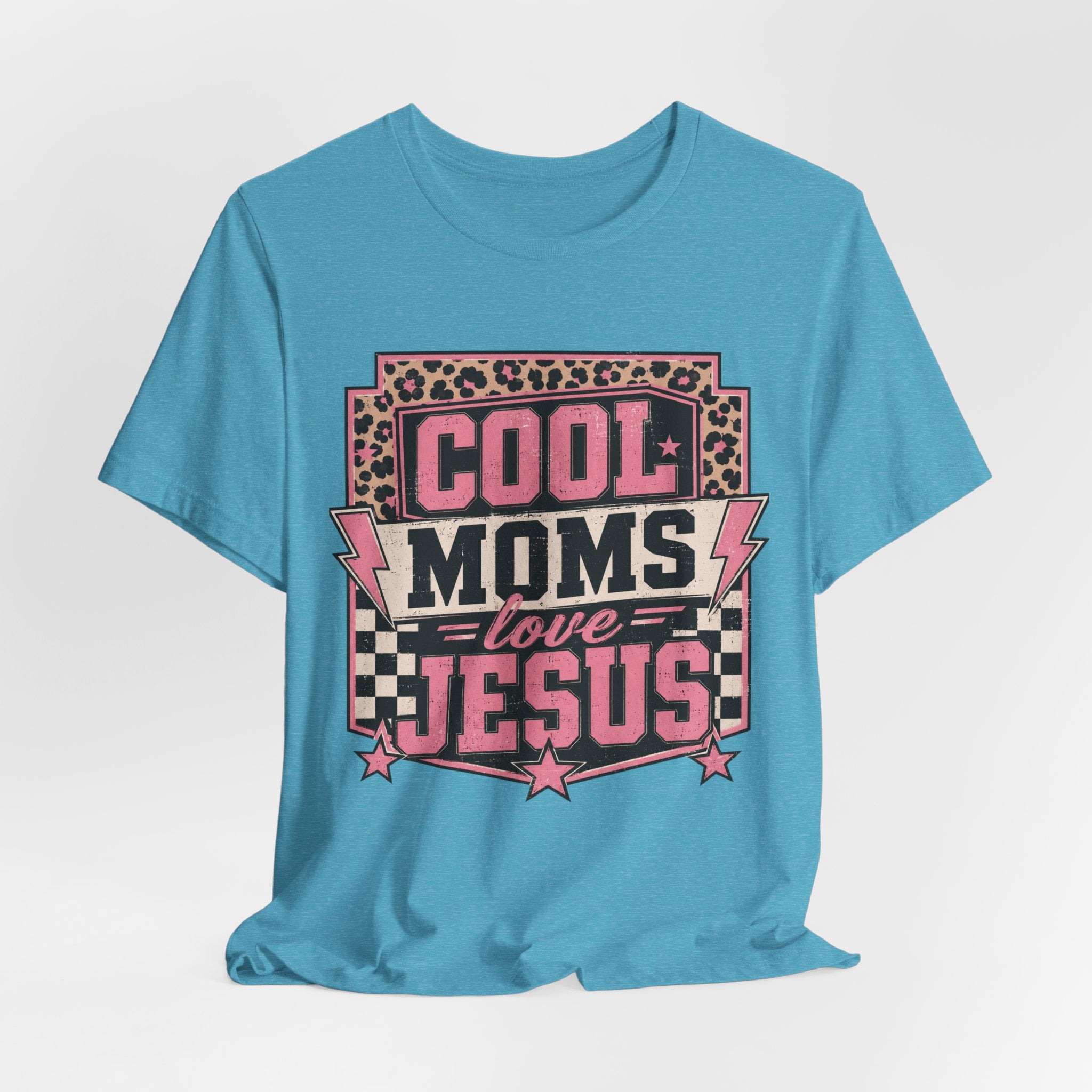 Cool Moms Love Jesus Jersey Short Sleeve Tee
