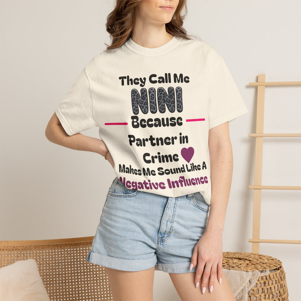 NINI Partner in Crime T-Shirt — Funny Grandma/Nini Gift