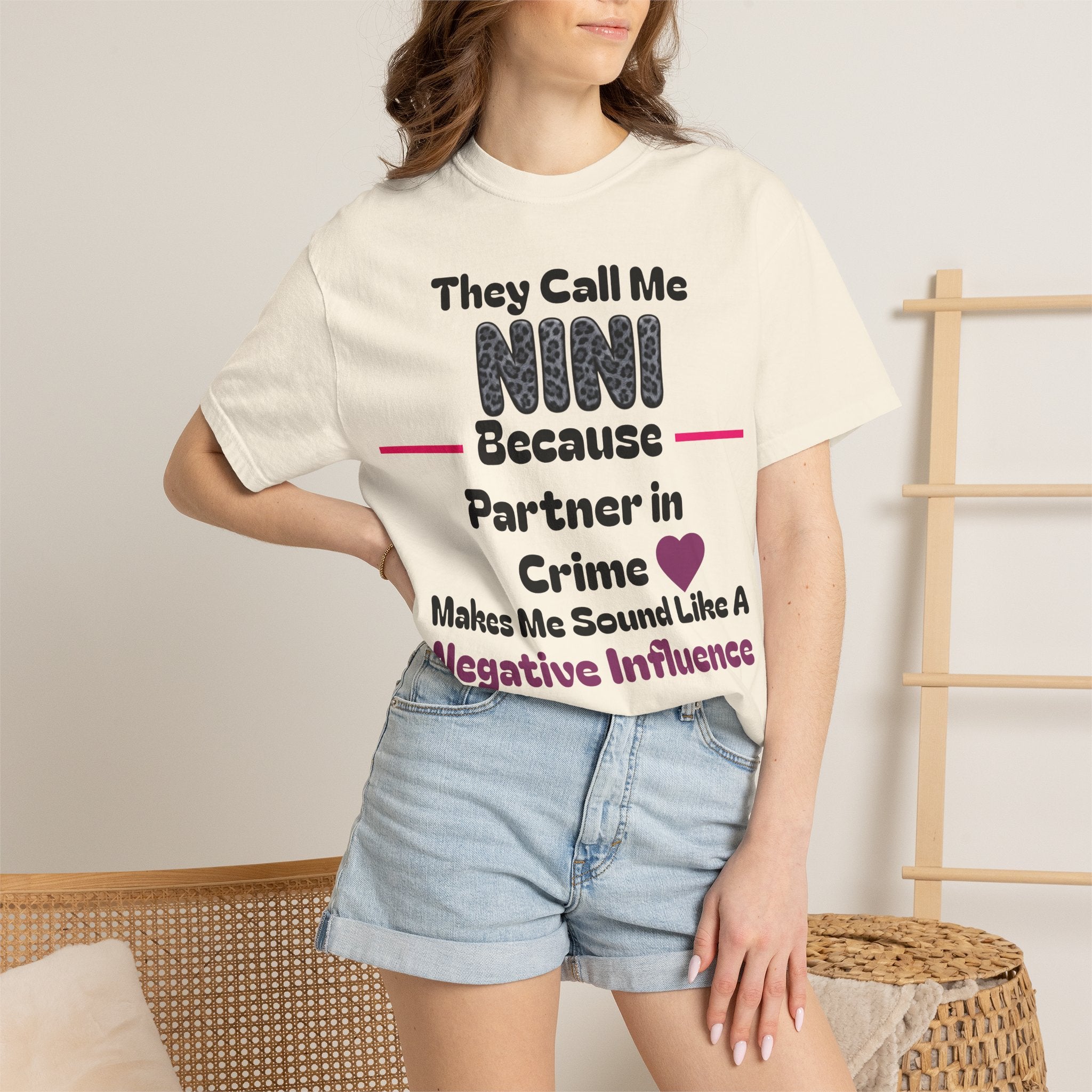 NINI Partner in Crime T-Shirt — Funny Grandma/Nini Gift
