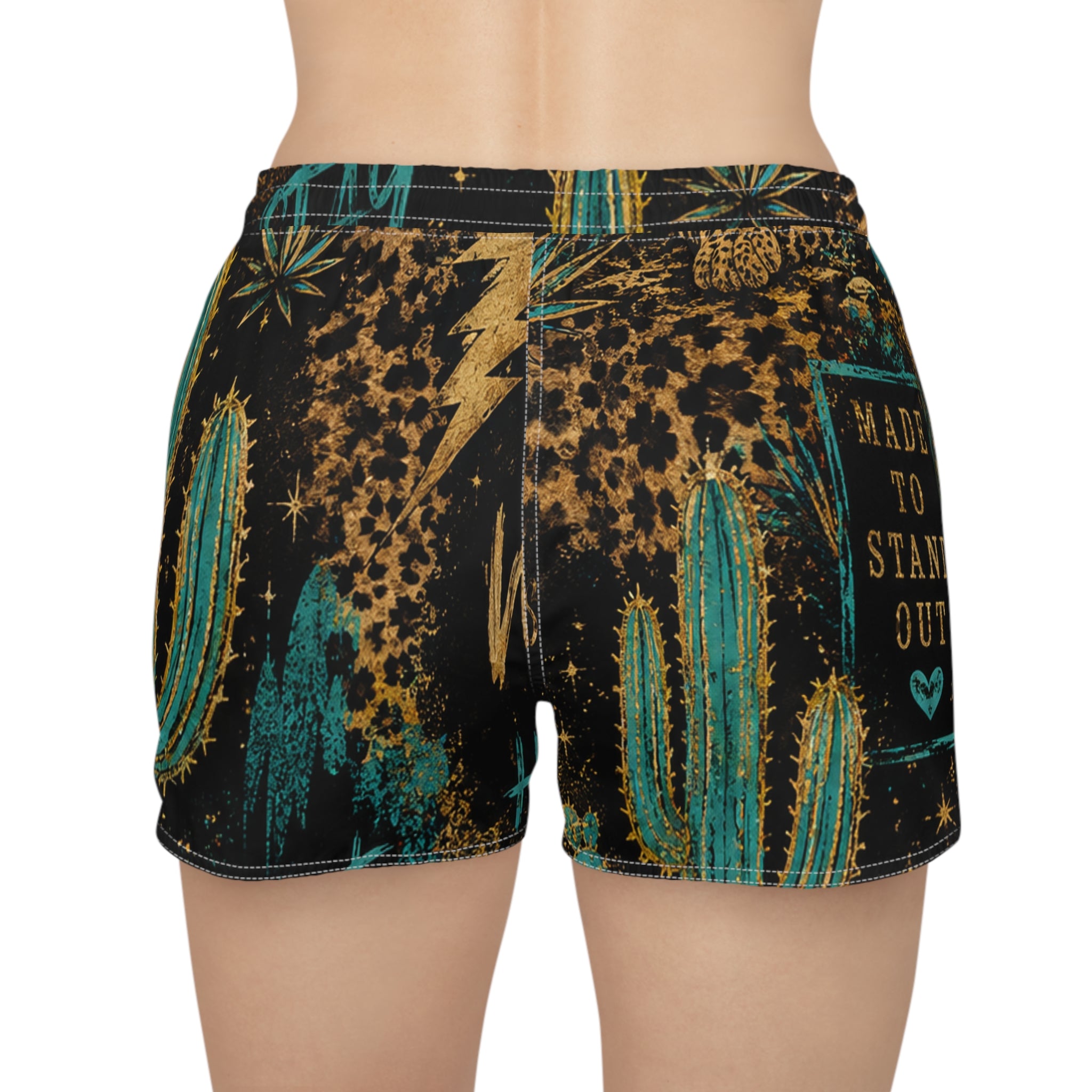 Wild at Heart Women's Casual Shorts — Desert Cactus Leopard Print, "Made to Stand Out"