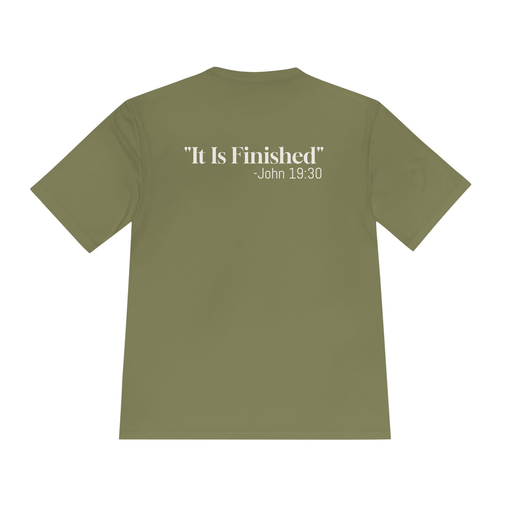 Christian Cross Tee — 'It Is Finished' John 19:30 Graphic Shirt