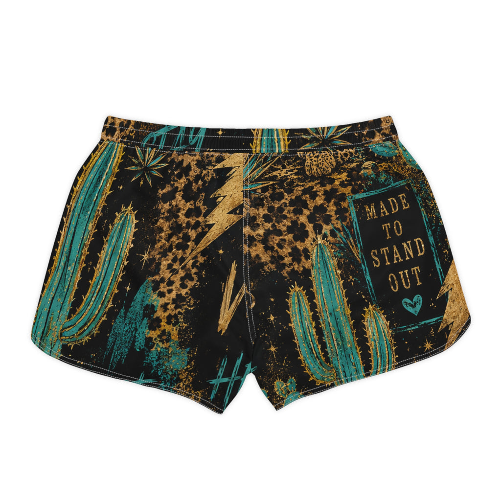 Wild at Heart Women's Casual Shorts — Desert Cactus Leopard Print, "Made to Stand Out"
