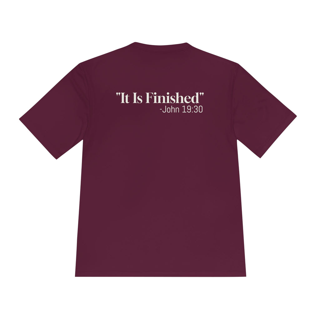 Christian Cross Tee — 'It Is Finished' John 19:30 Graphic Shirt