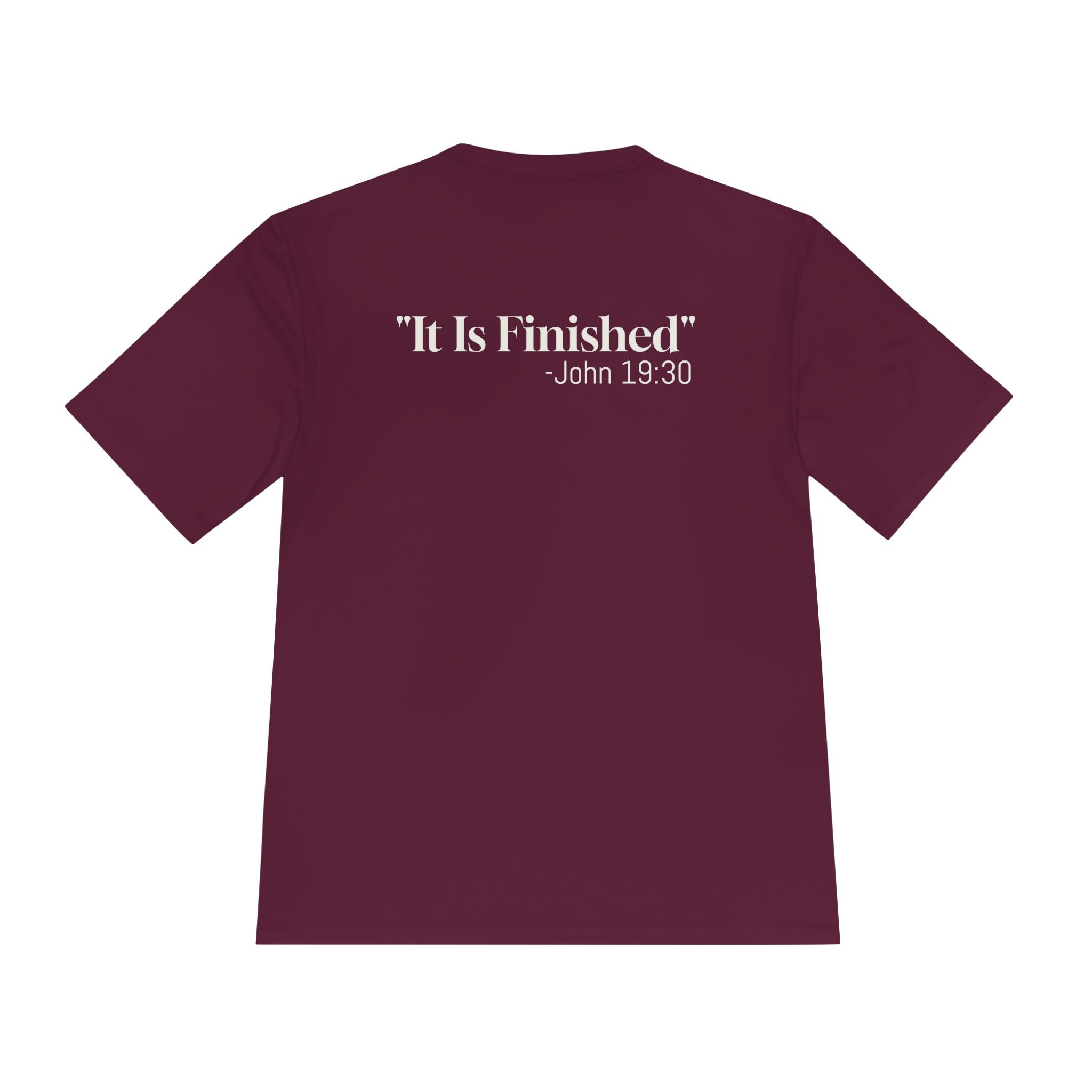Christian Cross Tee — 'It Is Finished' John 19:30 Graphic Shirt