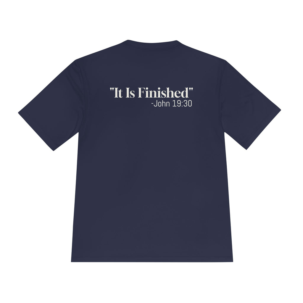 Christian Cross Tee — 'It Is Finished' John 19:30 Graphic Shirt