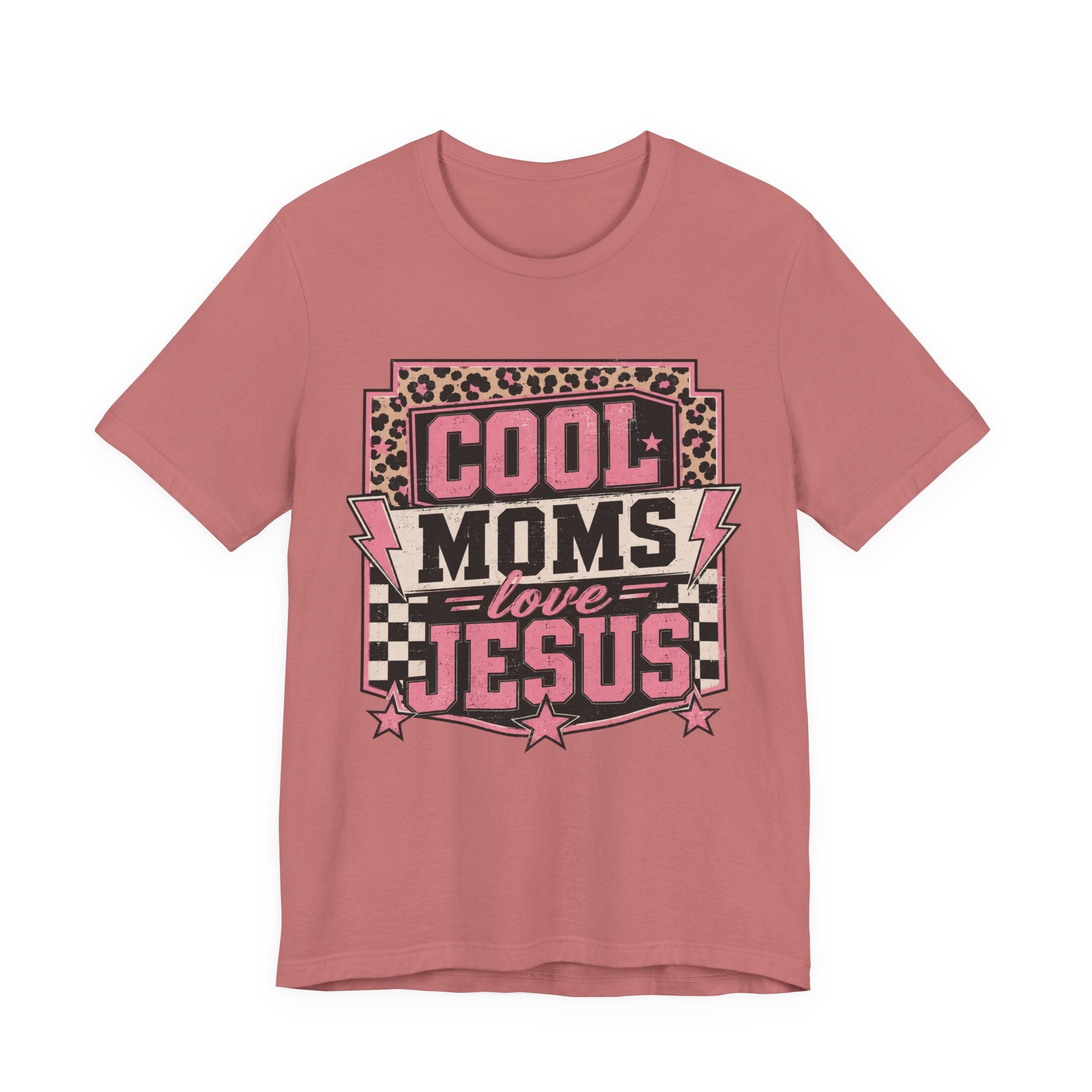 Cool Moms Love Jesus Jersey Short Sleeve Tee