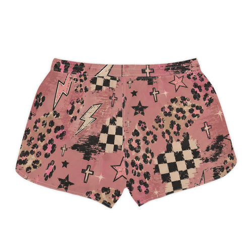 Checkered and crosses Women's Casual Shorts