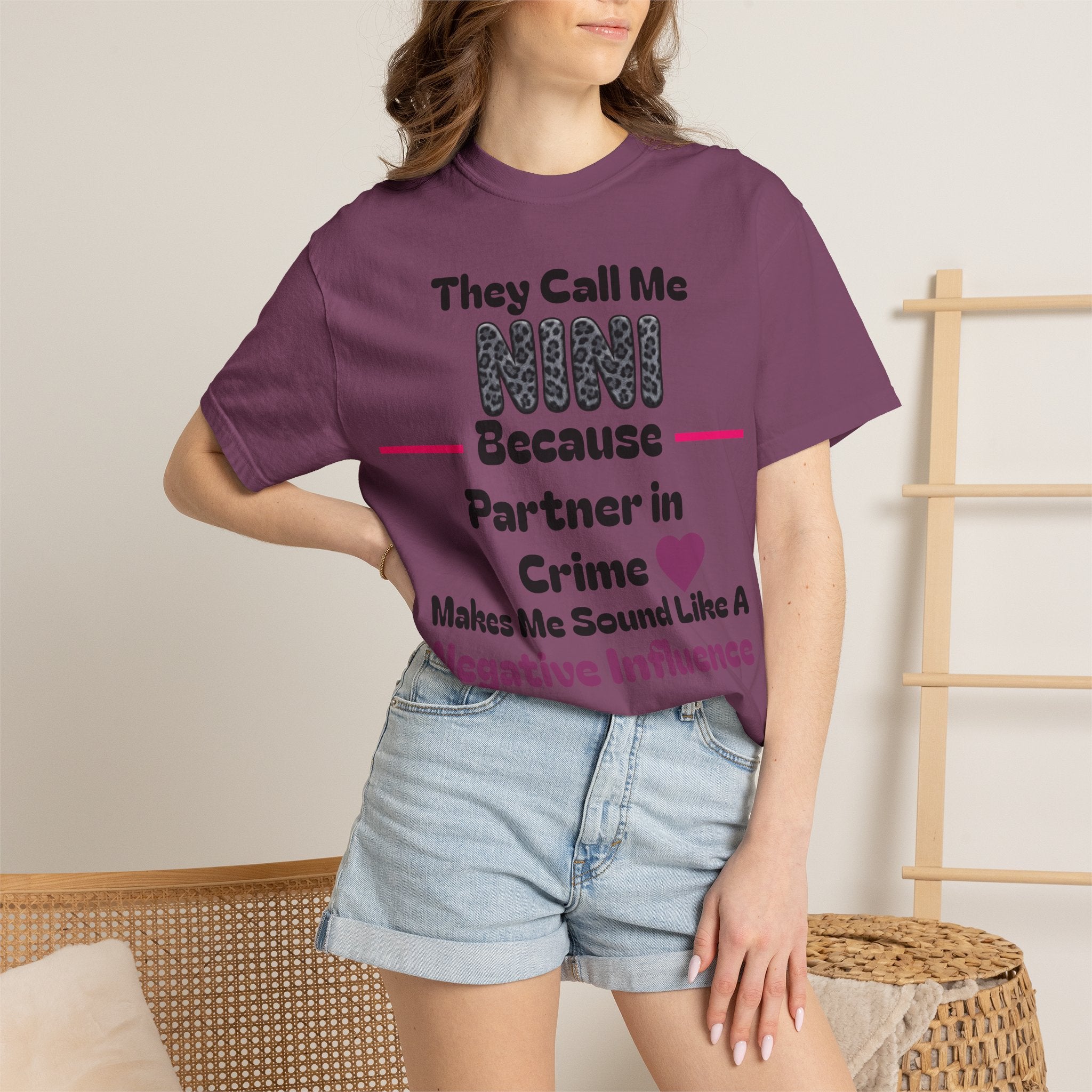 NINI Partner in Crime T-Shirt — Funny Grandma/Nini Gift