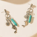 Laguna Luna Earrings in Cyan Silver