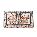 Myra Vanilla Vine Woven Wallet in Sepia Bloom
