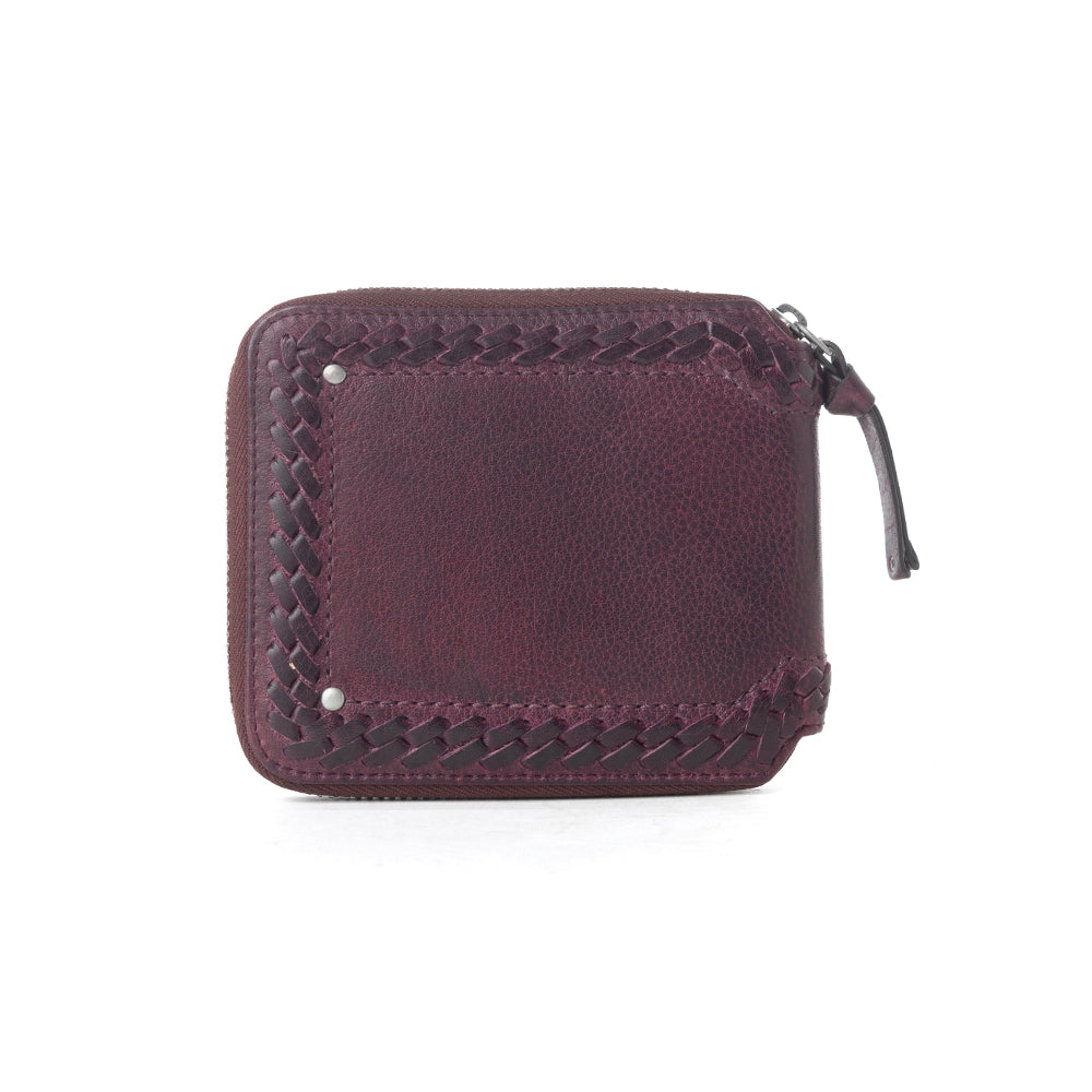 Myra Zidana Dante Men's Veg Tanned Leather Wallet in Plumwood