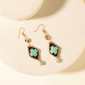 Myra Four Trails Clover Earrings in Desert Turquoise