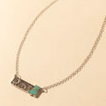 Myra Cowgirl Boot Charm Necklace for Women in Moonlit and Turquoise