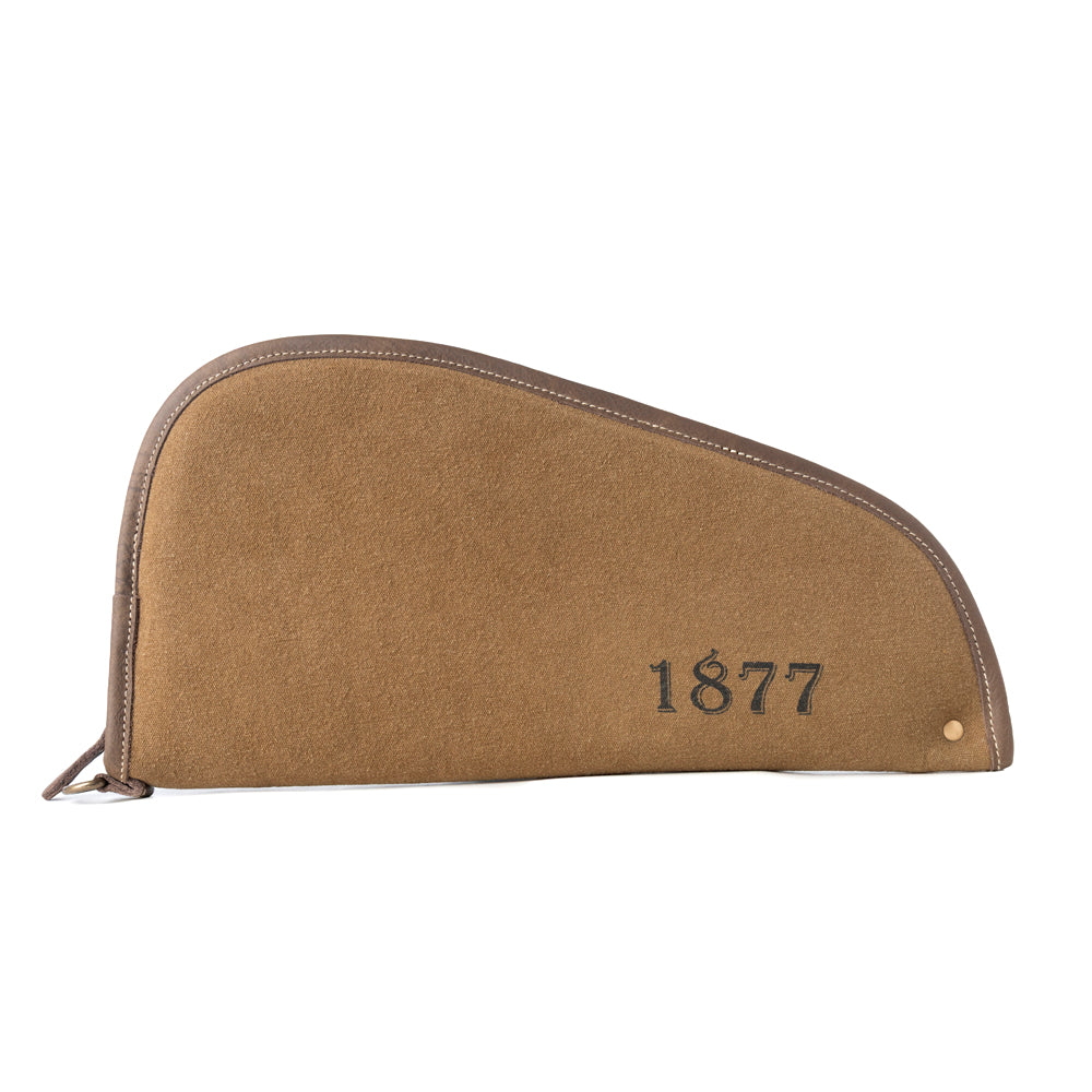 Myra Saddle Range Cotton Leather Gun Case in Antique Olive
