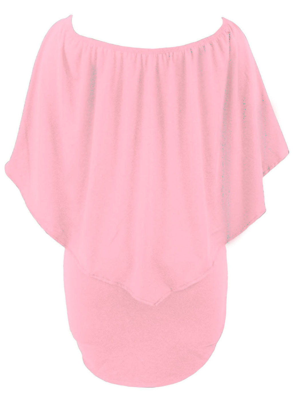 Plus size  Dressing Layered Fiery Red Mini Poncho Dress